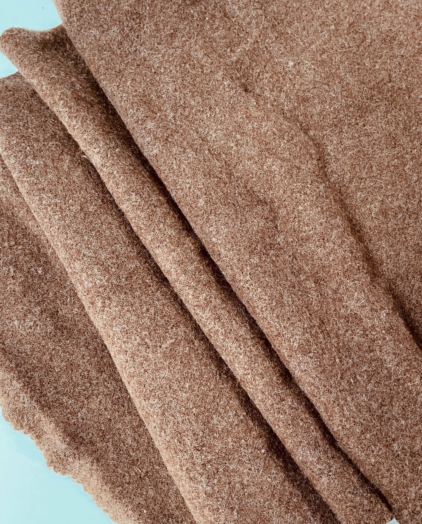 Limited stock - brown Tudor style woollen frieze cloth, fabric sold by the half yard