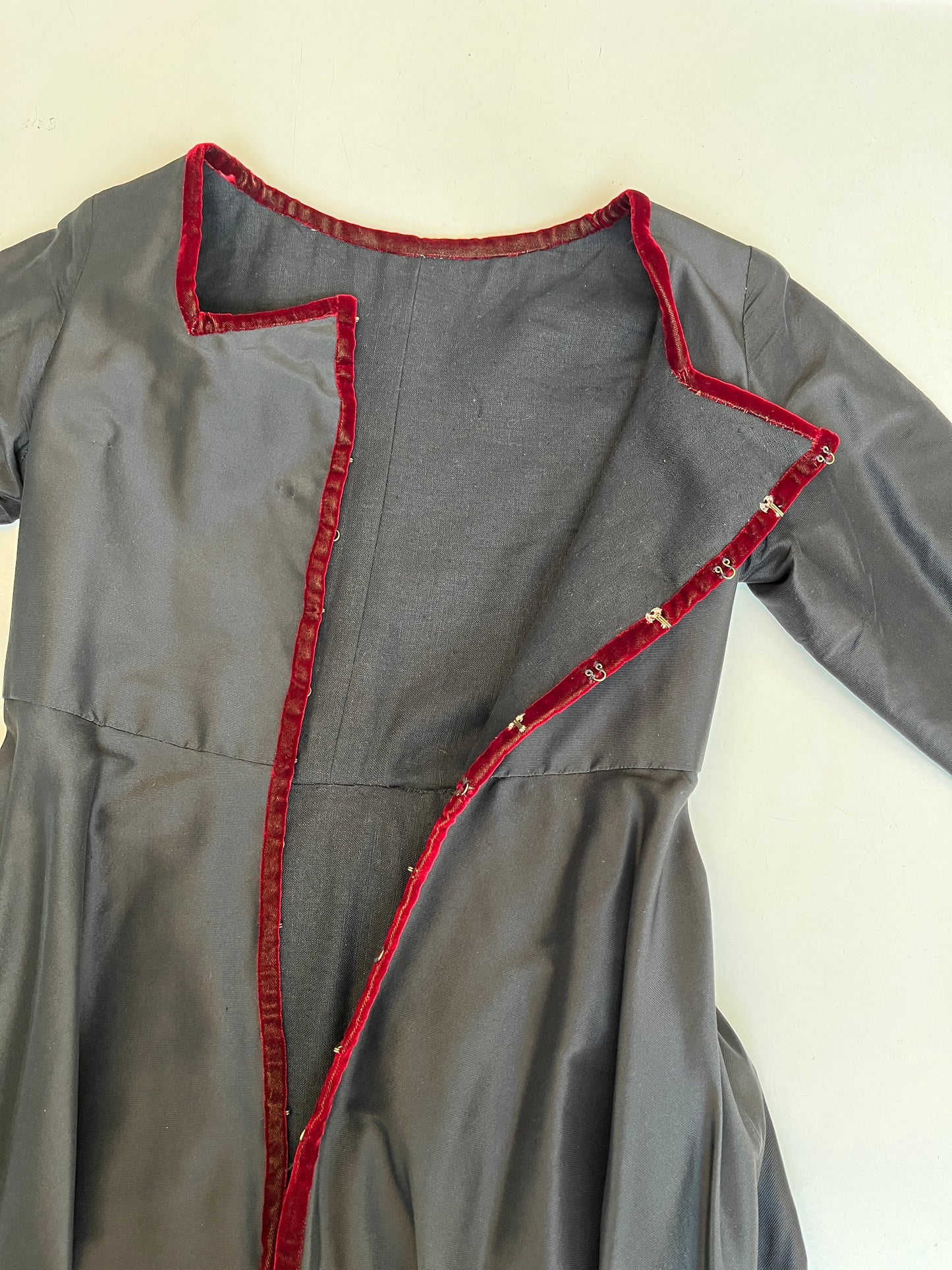 Finished garment - Early Tudor lady's gown as featured on the front cover of The Queen's Servants