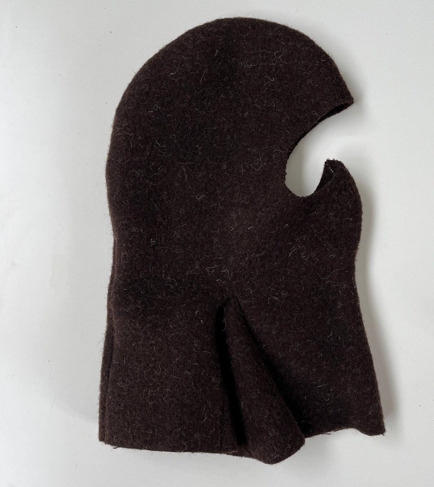 Finished garment - Frieze husbandman's hood as featured in The Typical Tudor