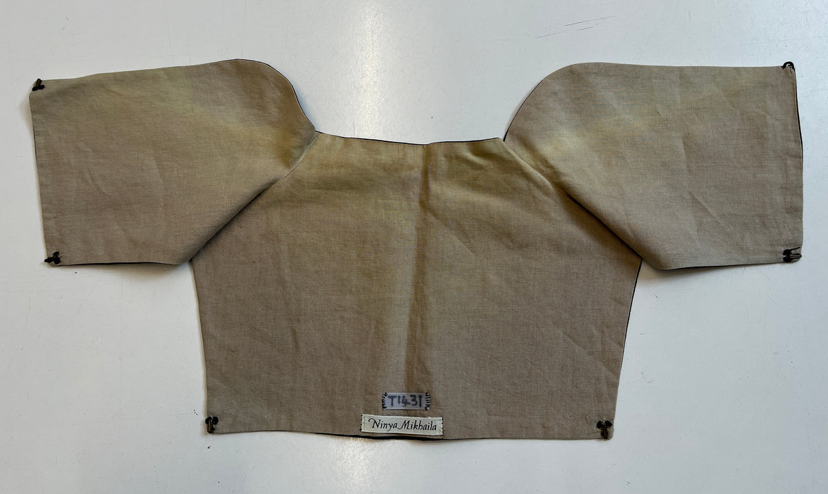 Finished garment - Tudor woman's black worsted partlet