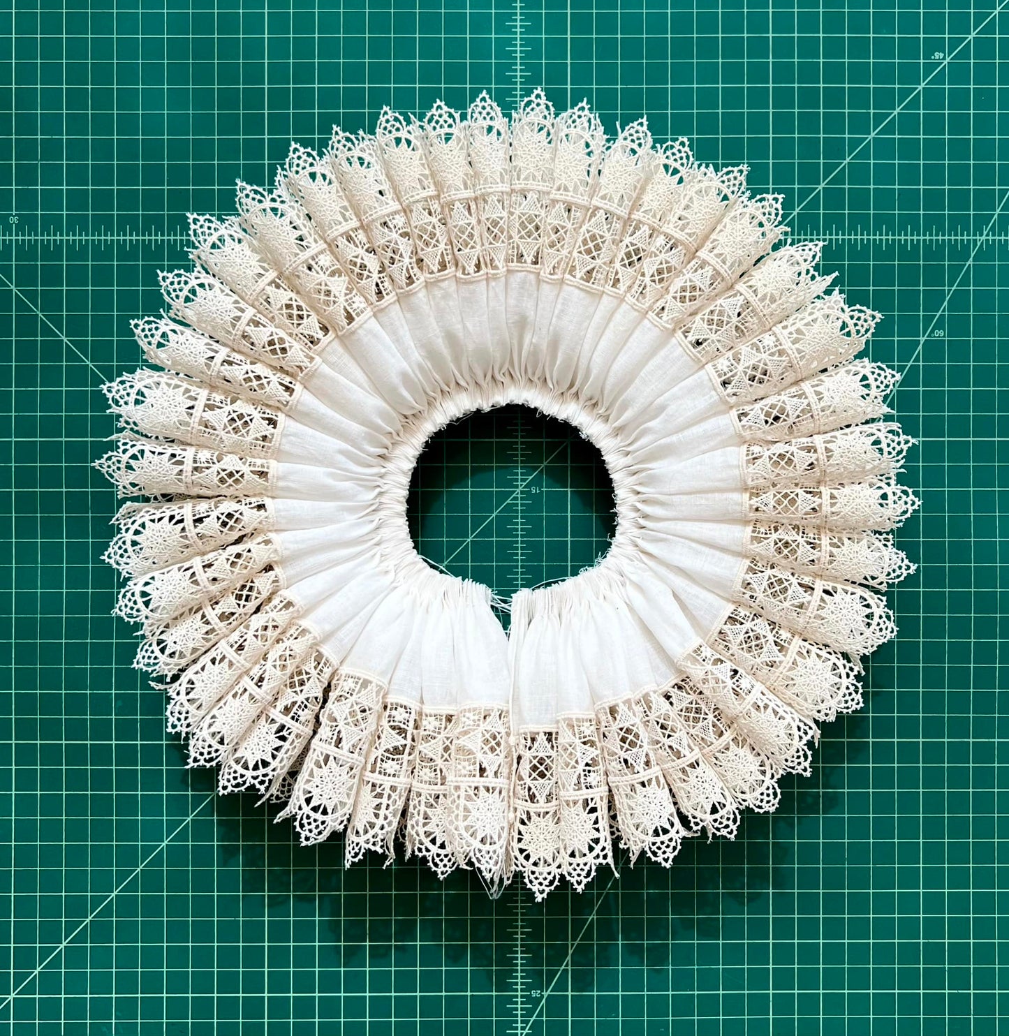 Enough for a ruff - Tudor style Schole-House lace for Elizabethan or Renaissance reenactment, 1 3/4" (45mm)