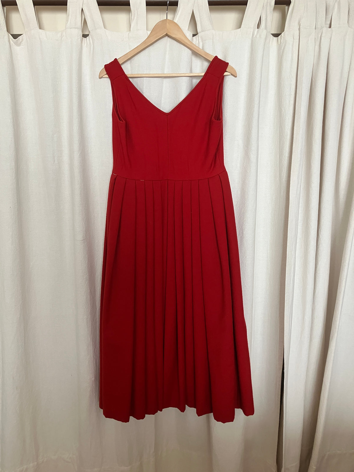 Finished garment - Tudor woman's red worsted padded petticoat with upper bodies
