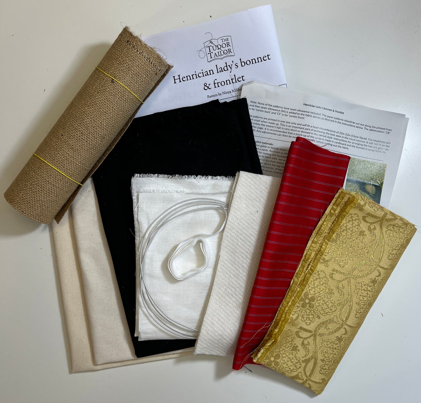 Kit for a Henrician lady's bonnet & frontlet