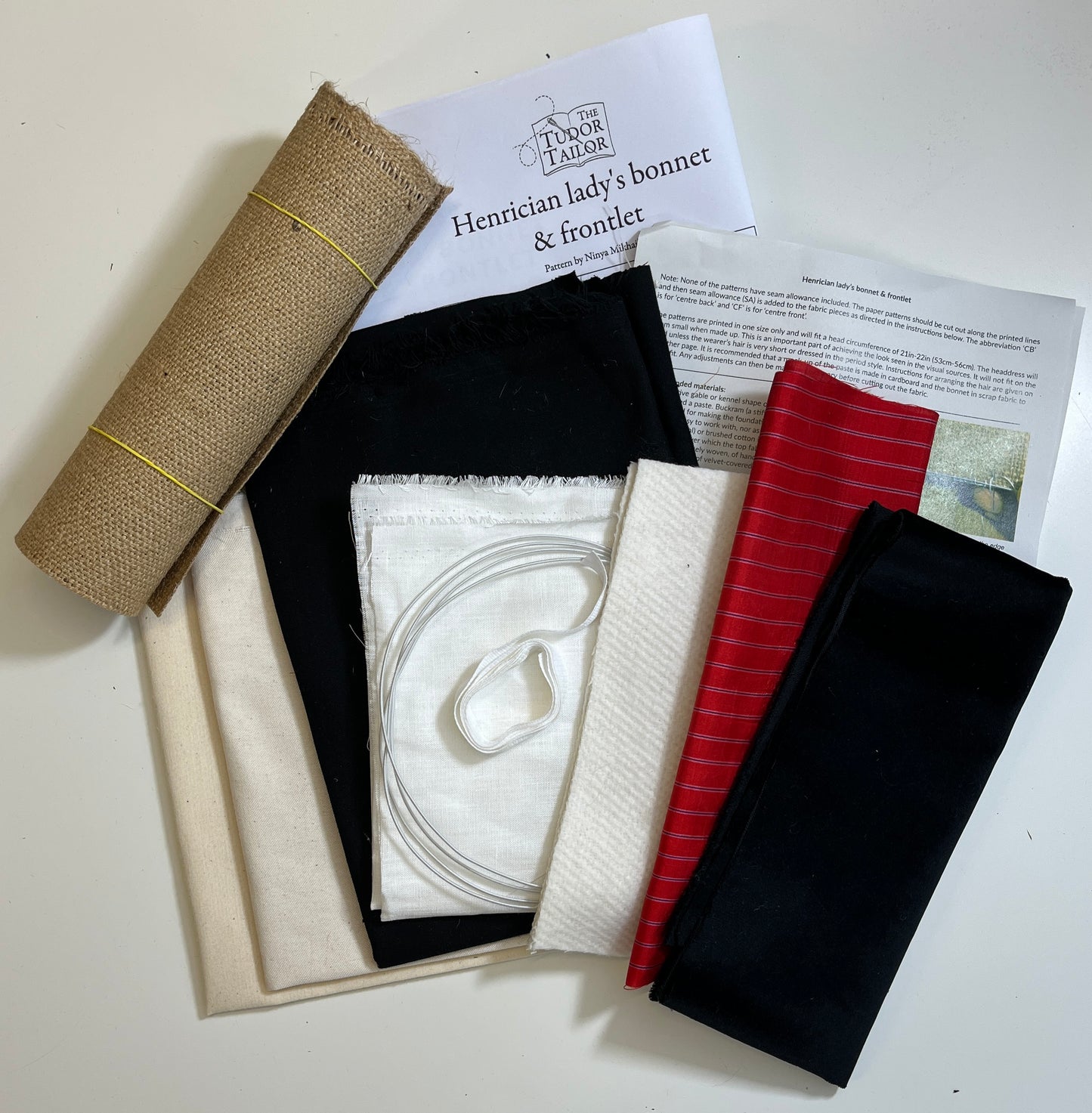 Kit for a Henrician lady's bonnet & frontlet