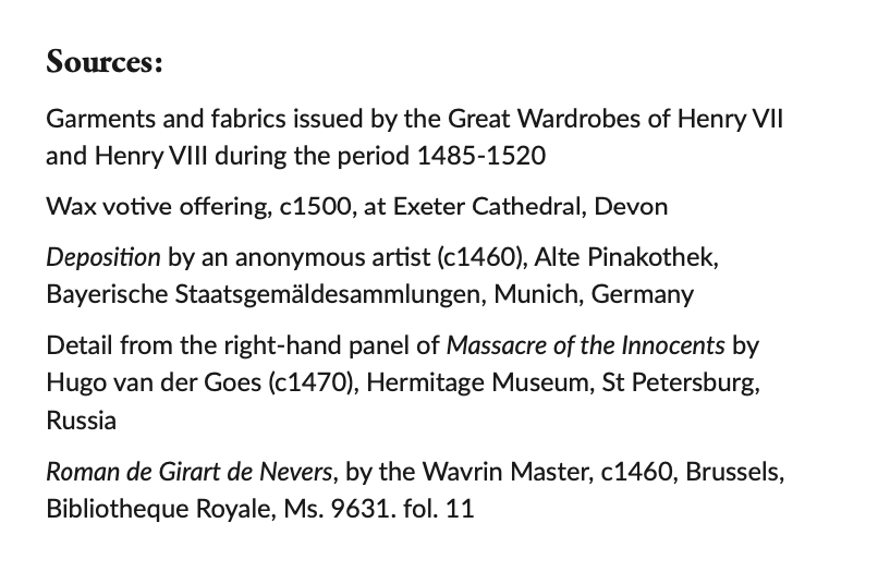 Pattern for early Tudor woman's kirtle with variations