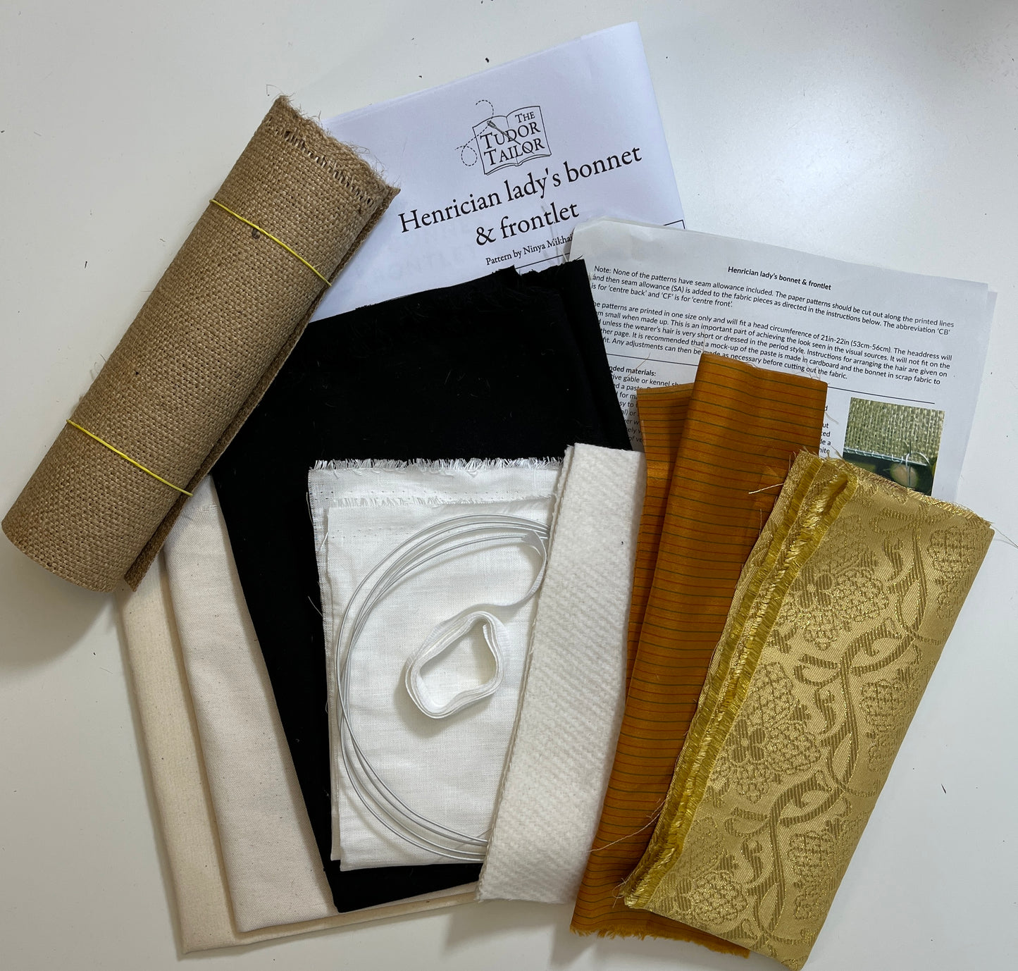 Kit for a Henrician lady's bonnet & frontlet