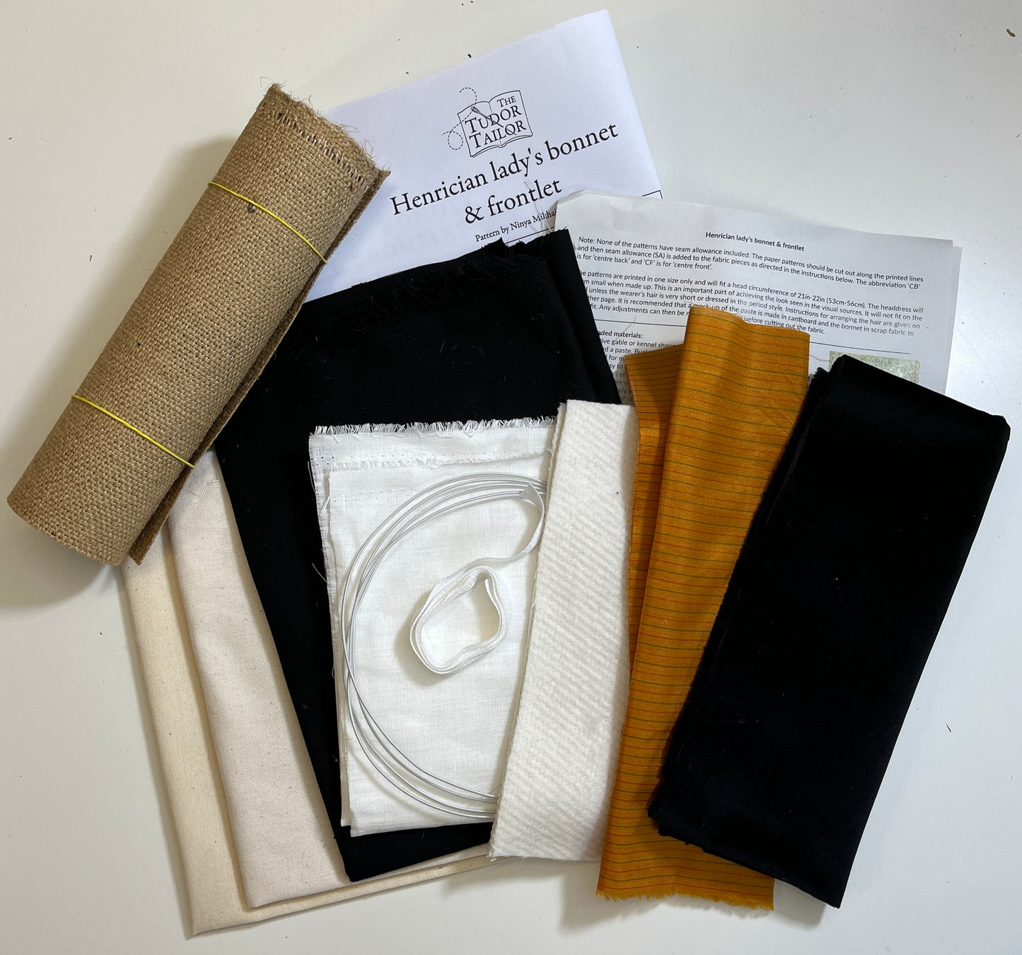 Kit for a Henrician lady's bonnet & frontlet