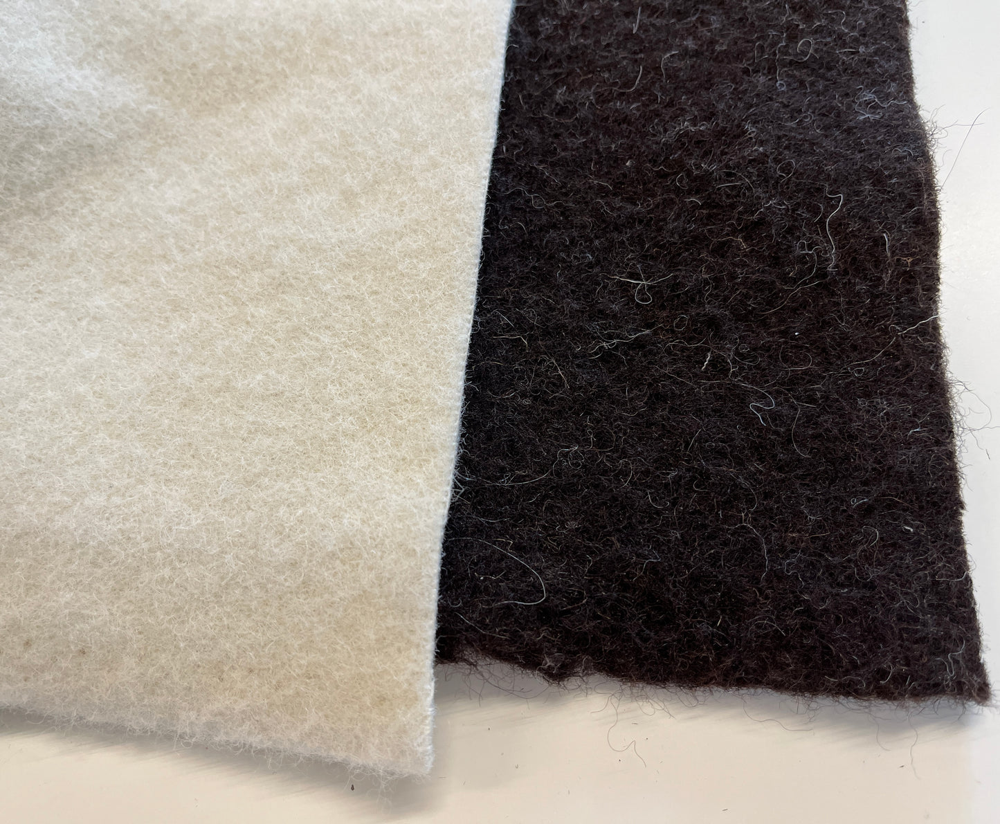 'Sheep colour' Tudor style woollen frieze cloth - fabric sold by the half yard