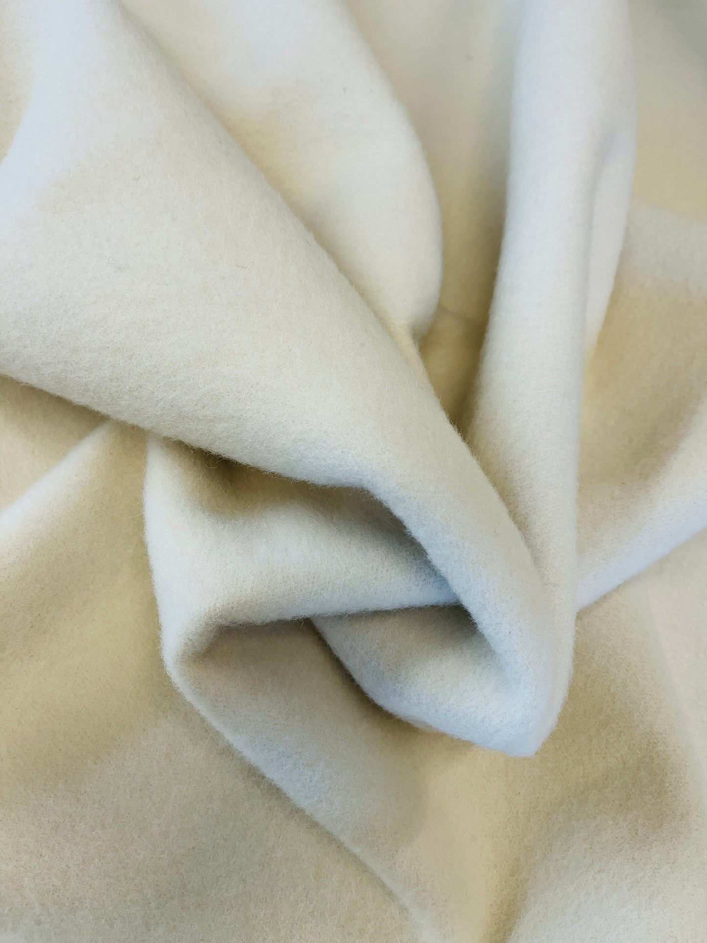 'Sheep colour' Tudor style woollen frieze cloth - fabric sold by the half yard