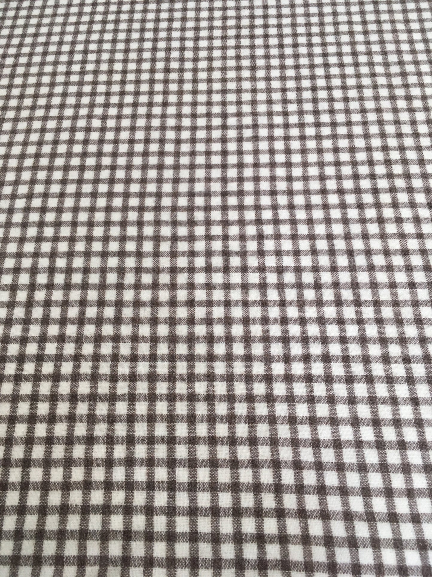 Natural 'sheep colour' cream and brown checked Tudor style woollen cloth - fabric sold by the half yard