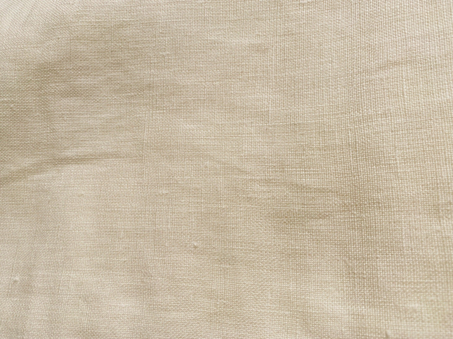 Off-white or ivory 100% European hemp cloth - fabric sold by the half yard