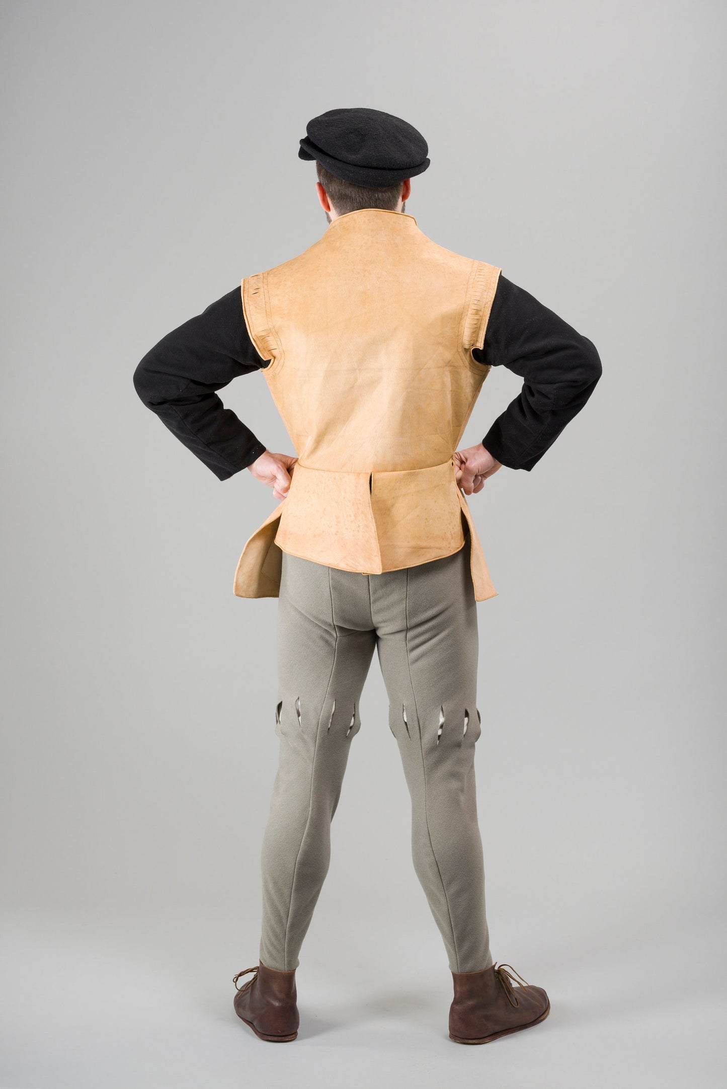 Pattern for Tudor man's leather jerkin