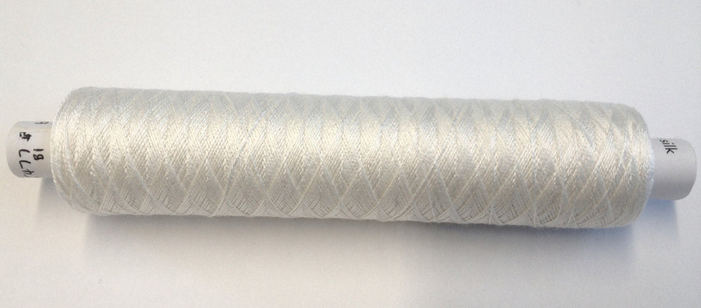 White Tudor style silk thread for Renaissance or Elizabethan reenactment or embroidery