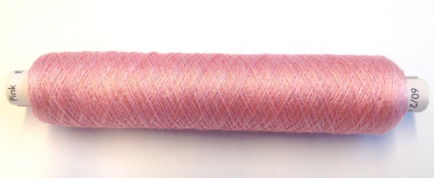 Pink Tudor style silk thread for Renaissance or Elizabethan reenactment or embroidery