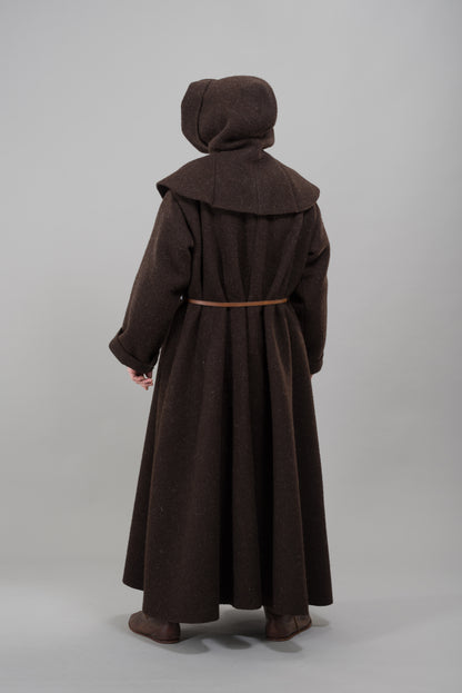 Finished garment - Man's long wool freize gown as featured in The Typical Tudor