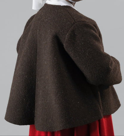 Finished garment - Tudor style 'poor black' freize wool cassock