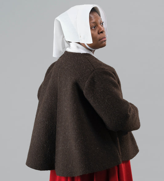 Finished garment - Tudor woman's 'poor black' freize wool cassock