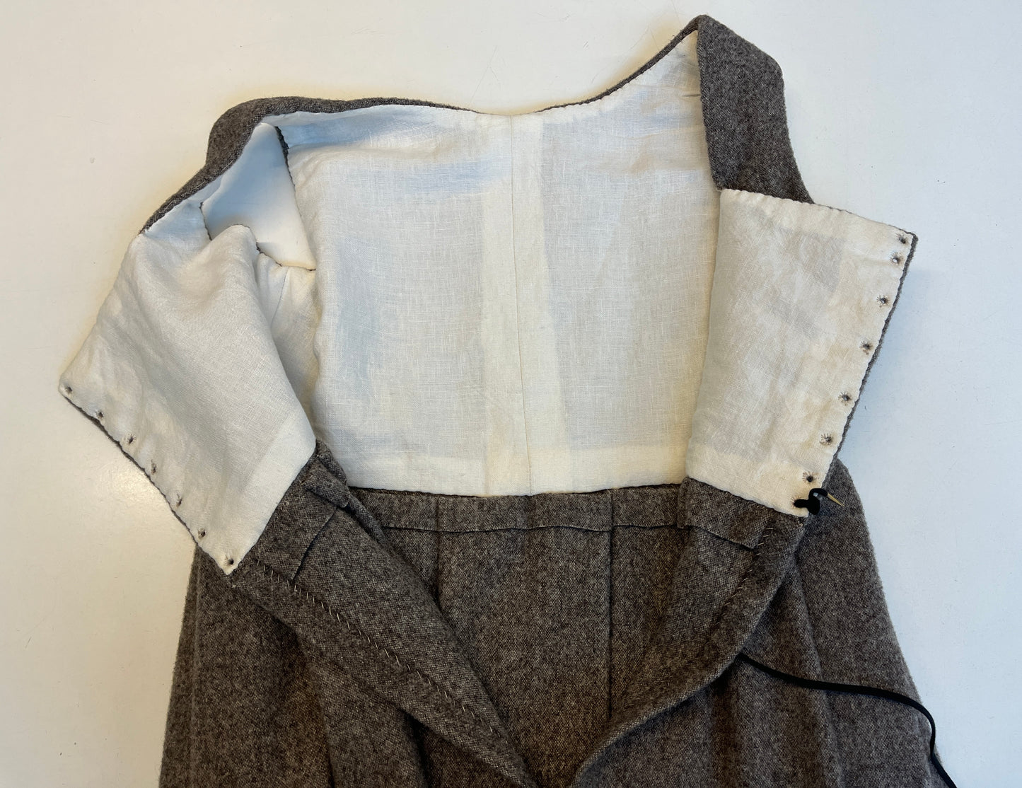 Finished garment - Tudor woman's grey russet kirtle and separate sleeves as featured in The Typical Tudor