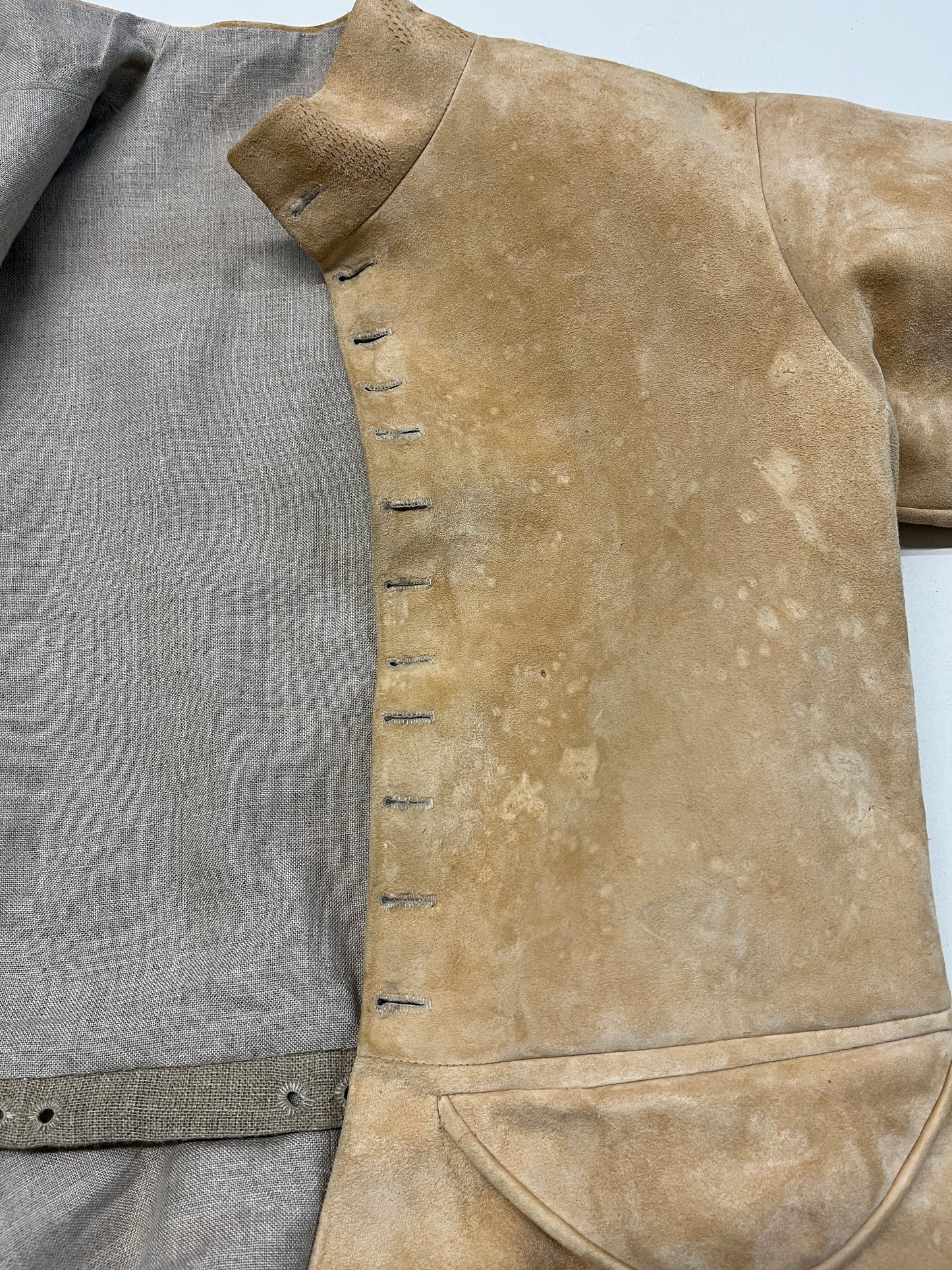 Finished garment - Man's mid-century leather doublet as featured in The Typical Tudor