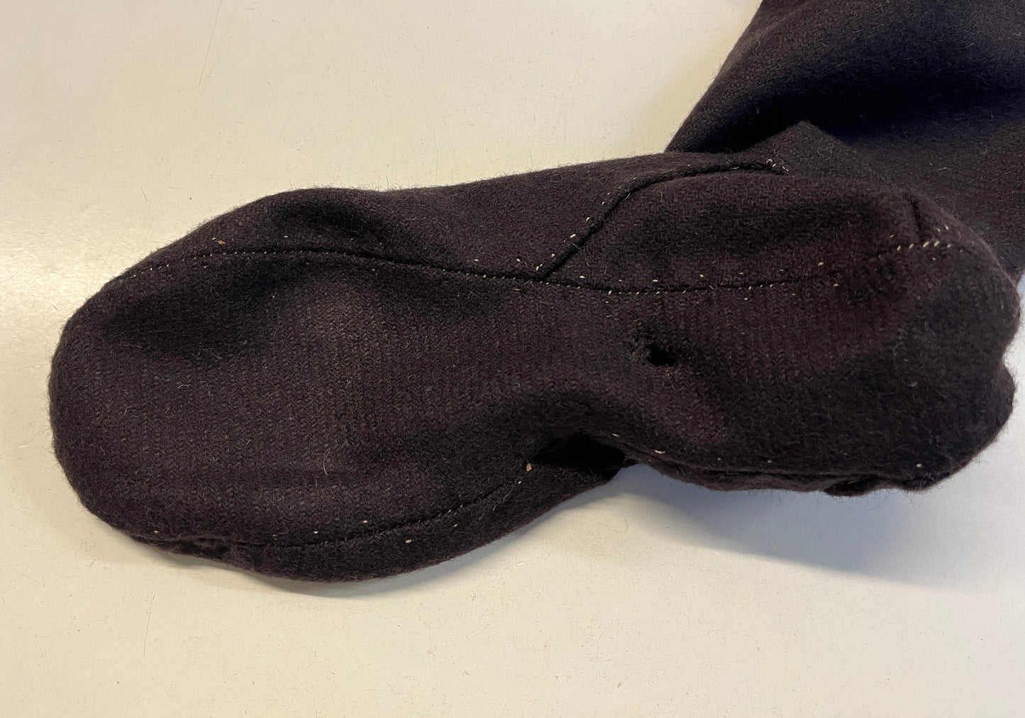 Finished garment - Man's sixteenth century full length bias cut hose as featured in The Typical Tudor