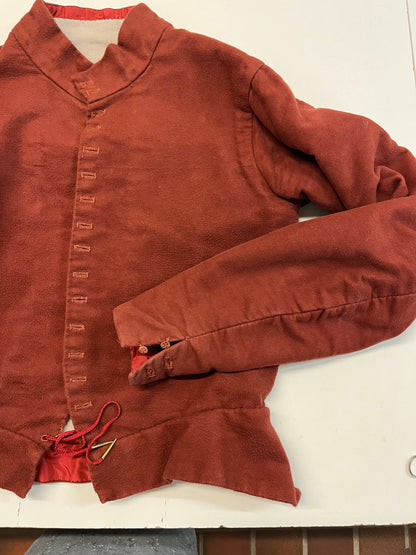 Finished garment - Tudor man's russet coloured moleskin 'fustian' doublet