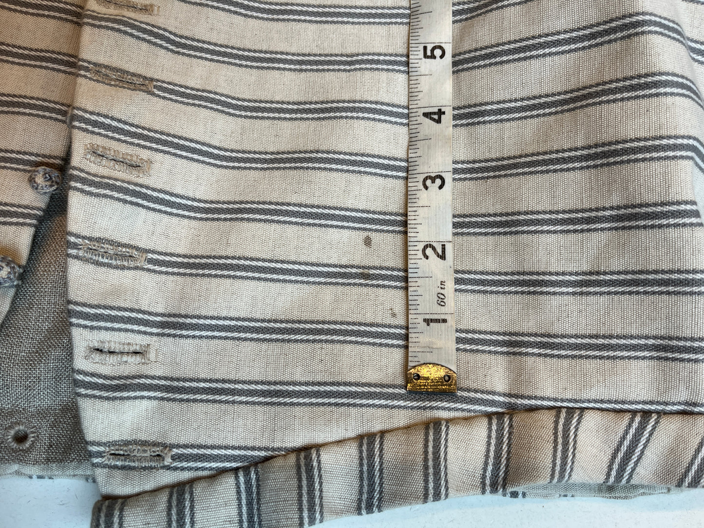 Finished garment - Man's mid-century striped canvas doublet as featured in The Typical Tudor