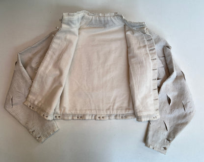 Finished garment - Man's mid-century slashed canvas doublet as featured in The Typical Tudor