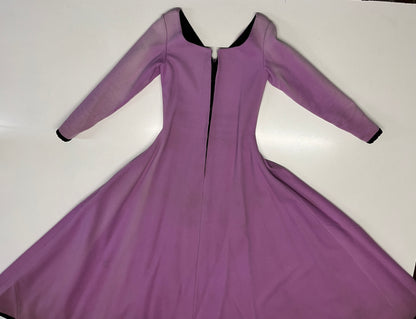Finished garment - Tudor woman's violet broadcloth gown as featured in The Queen's Servants