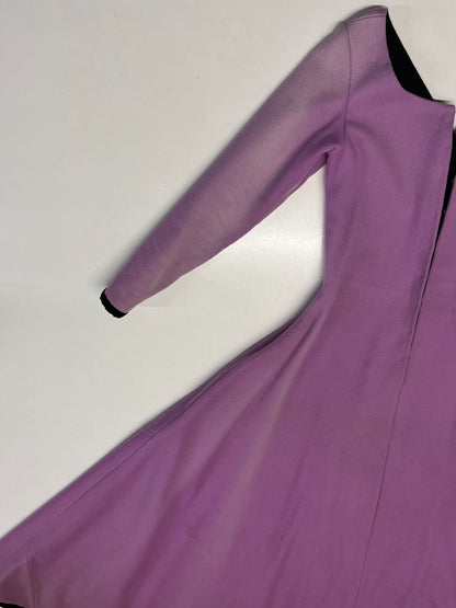 Finished garment - Tudor woman's violet broadcloth gown as featured in The Queen's Servants