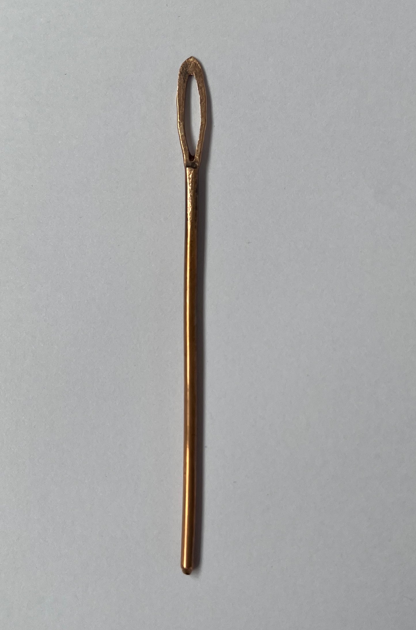 Tudor style embellished bodkin in solid silver, brass or bronze for lacing and finishing knitted garments for reenactment