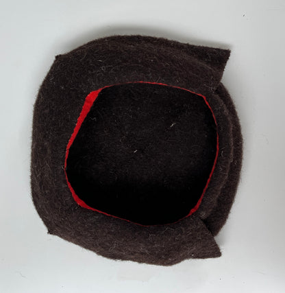 Finished garment - Frieze wool man's bonnet as featured in The Typical Tudor