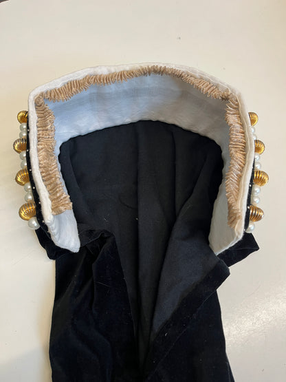 Finished garment - French hood of silk with pearl billiments (Copy)
