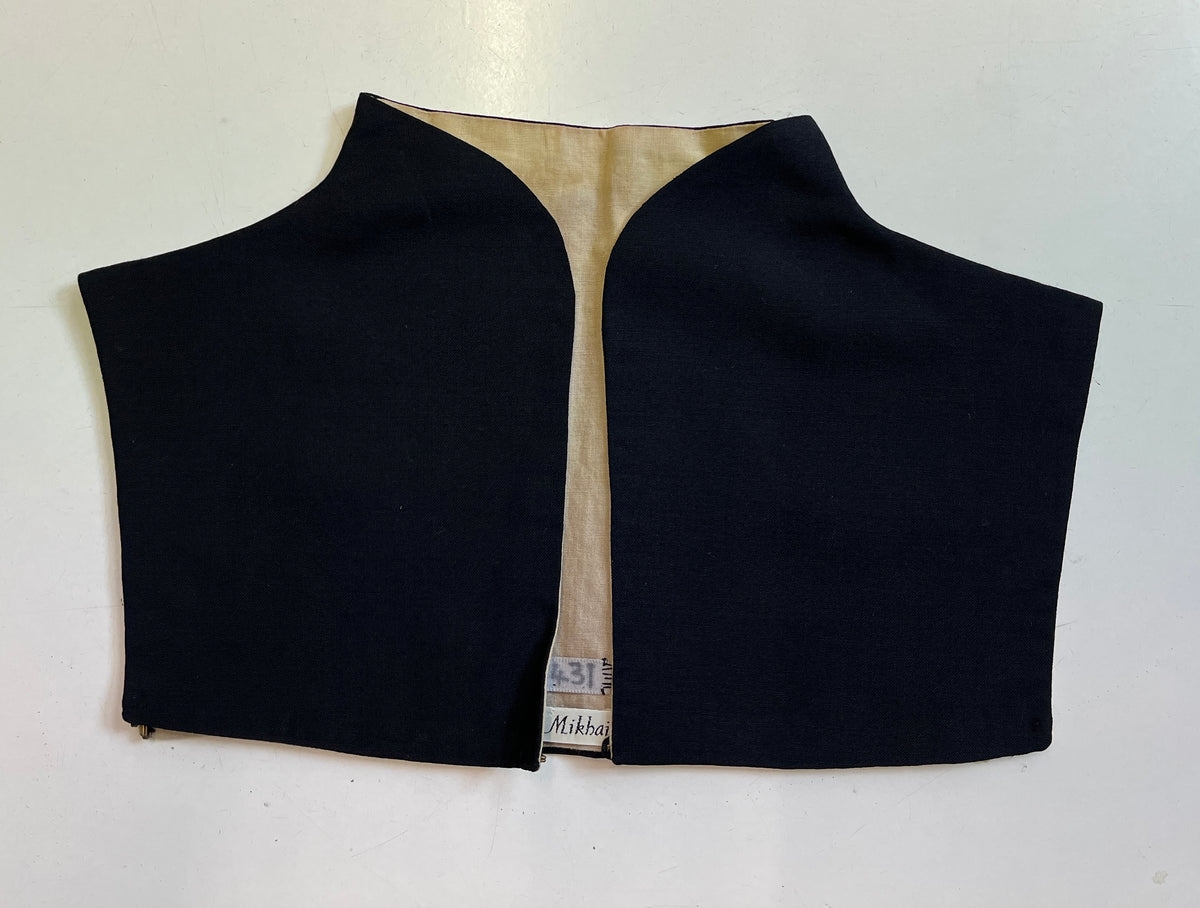 Finished garment - Tudor woman's black worsted partlet