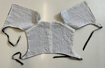 Finished garment - Tudor woman's black silk velvet partlet