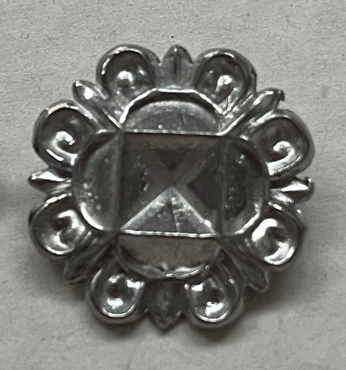 Replica Tudor style cast pewter jewel fittings (ouches) for Renaissance or Elizabethan reenactment