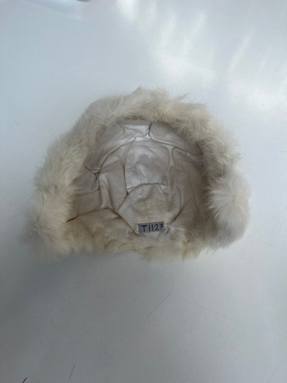 Finished Garment - Tudor woman's lettice cap - real vintage fur