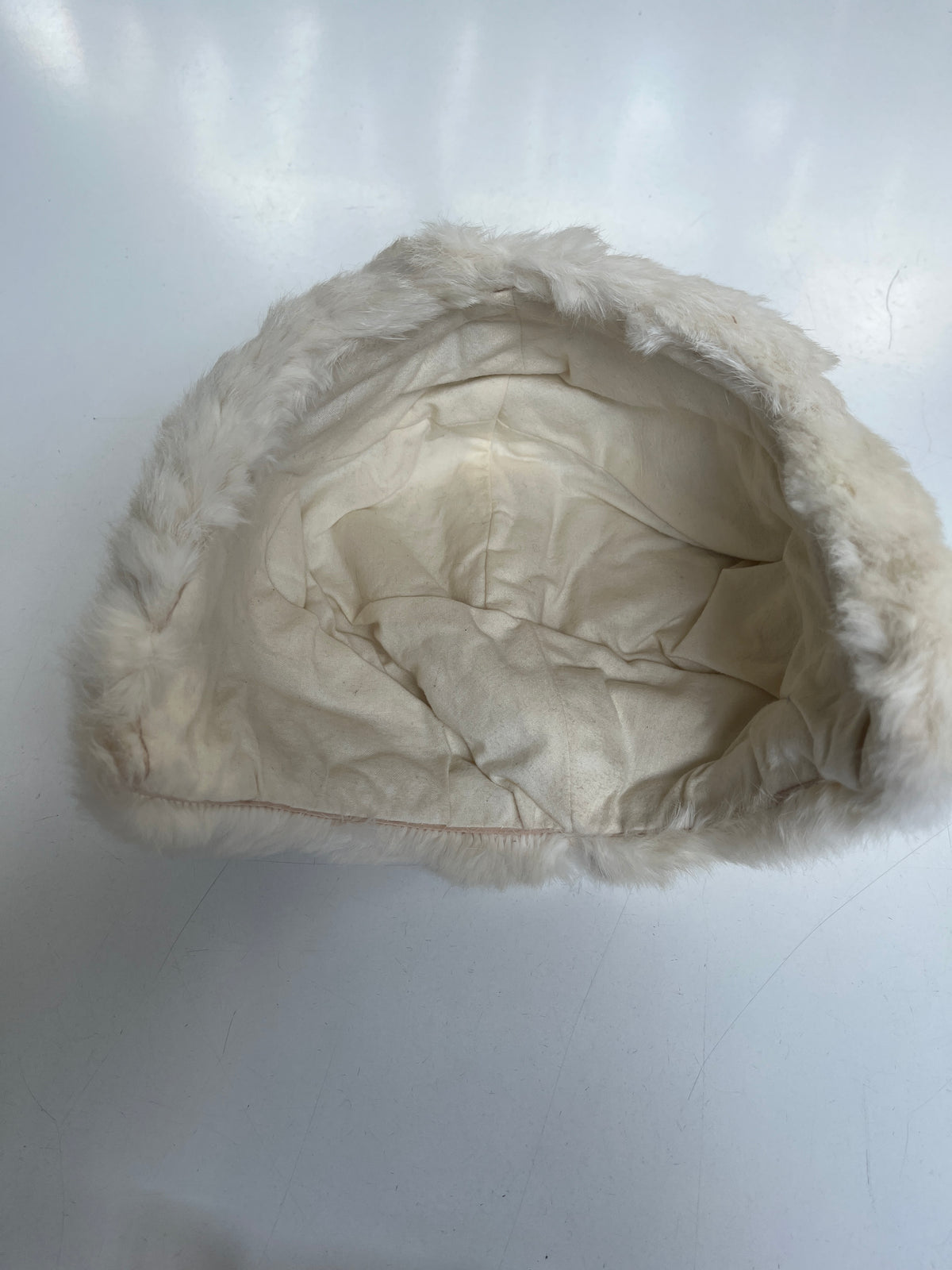 Finished Garment - Tudor woman's lettice cap - real vintage fur