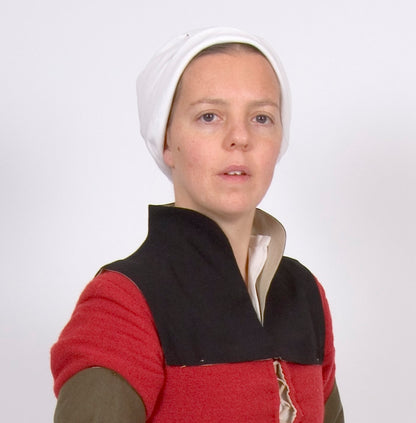 Finished garment - Tudor woman's black worsted partlet