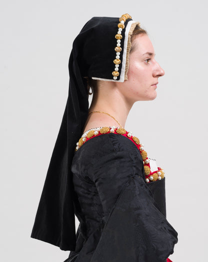 Finished garment - French hood of silk with pearl billiments (Copy)