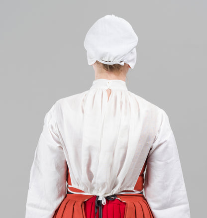 Finished garment - Tudor woman's white ramie gorget