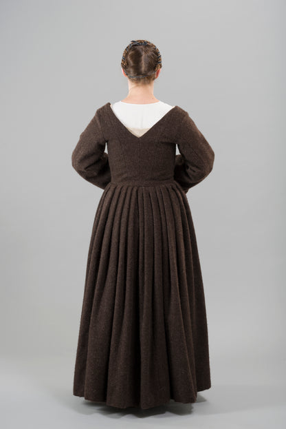Finished garment - Tudor woman's poor black round gown as featured in The Typical Tudor (Copy)