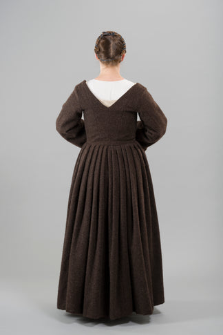 Finished garment - Violet wool round gown as featured in The Typical Tudor