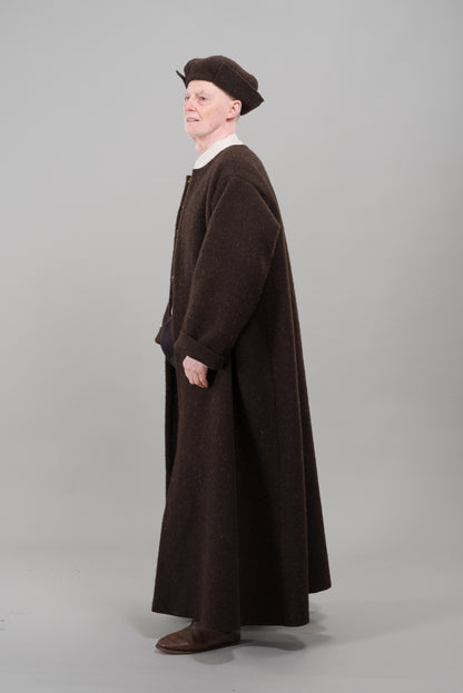 Finished garment - Man's long wool freize gown as featured in The Typical Tudor
