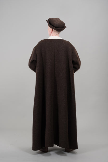 Finished garment - Man's long wool freize gown as featured in The Typical Tudor