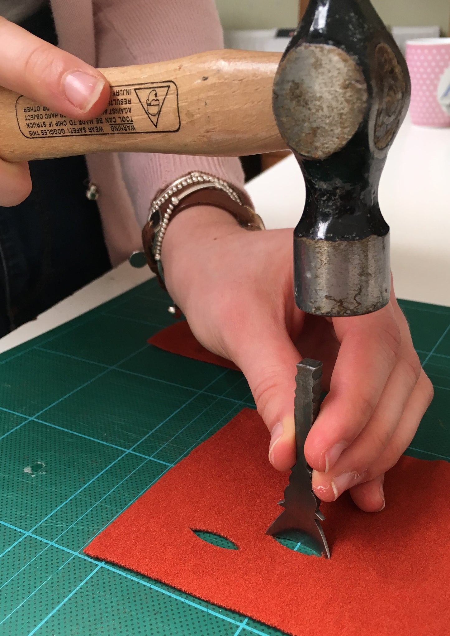 Combined offer: Printing (or stamping) tool set for Tudor style 16th century textile embossing PLUS Pinking (or slashing) and buttonhole tool set for Tudor style 16th century fabric cutting