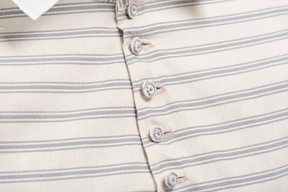 Finished garment - Man's mid-century striped canvas doublet as featured in The Typical Tudor