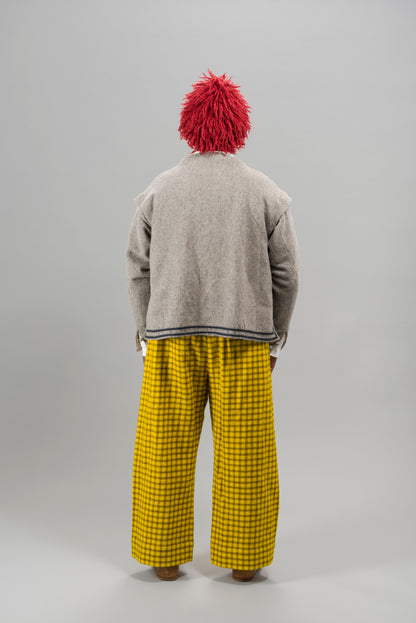 Finished garments - Sailor's ensemble with grey russet cassock, red petticoat and yellow checked slops