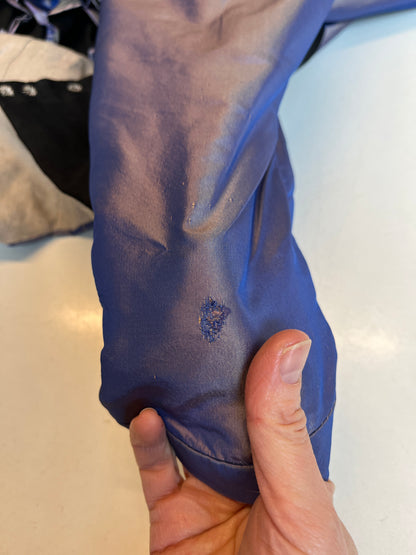 Finished garment - Violet 'changeable' silk taffeta French gown as featured in The Typical Tudor