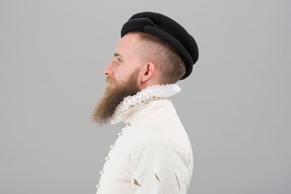 Finished garment - Man's mid-century slashed canvas doublet as featured in The Typical Tudor