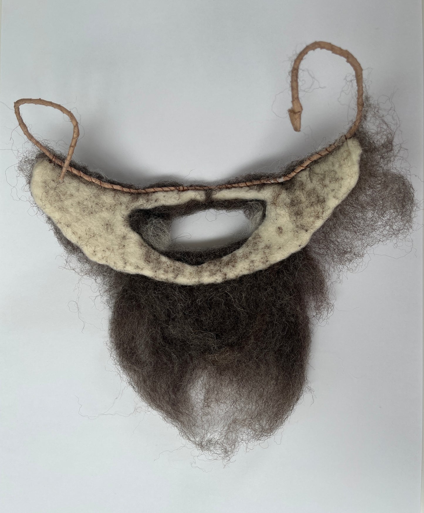 Handmade sheep's fleece Tudor style false beards
